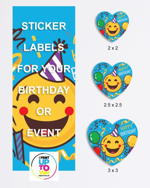 Heart-Shaped Happy Birthday Sticker Packs