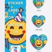 Heart-Shaped Happy Birthday Sticker Packs