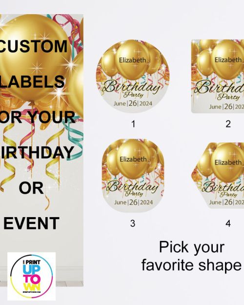 Custom Birthday Party-Gold Balloons