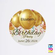 Custom Birthday Party-Gold Balloons