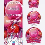 Custom Happy Birthday Pink Balloons