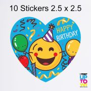 Heart-Shaped Happy Birthday Sticker Packs