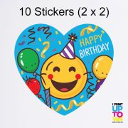 Heart-Shaped Happy Birthday Sticker Packs