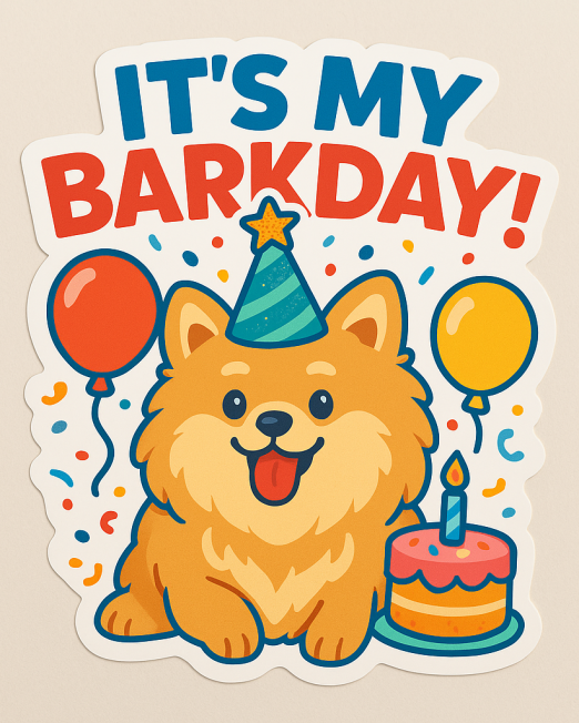 “It’s My Barkday!” Sticker Pack